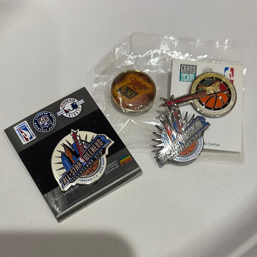 NBA Game Night Pin Set Multicolor